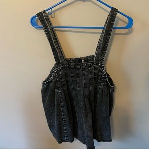 Black acid wash Free People tank